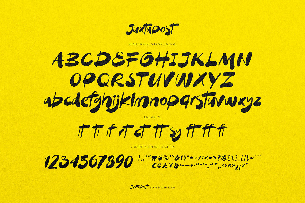 Juxtapost - Edgy Brush Font, a Handwritten Font by ikiiko (Photo 6 of 7)