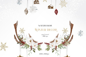 SALE! Watercolor Winter Holiday Set