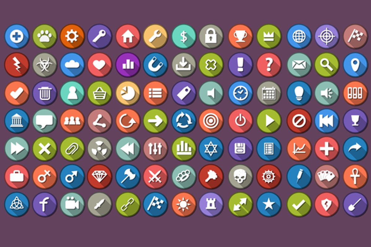 169 Flat icon with long shadow preview 2