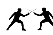 An elegant Fencing Duel Silhouettes, an Illustration by Amazin_art (Thumbnail 12 of 31)
