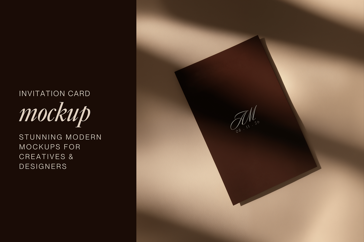Minimalistic Invitation Card Mockup, an Advertising Mockup by The Ethical Agency (Photo 2 of 2)