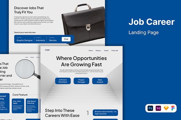 Job Career Website Template preview 4