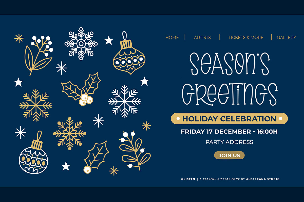 Glisten - Playful Font, a Script Font by Alpaprana (Photo 8 of 12)