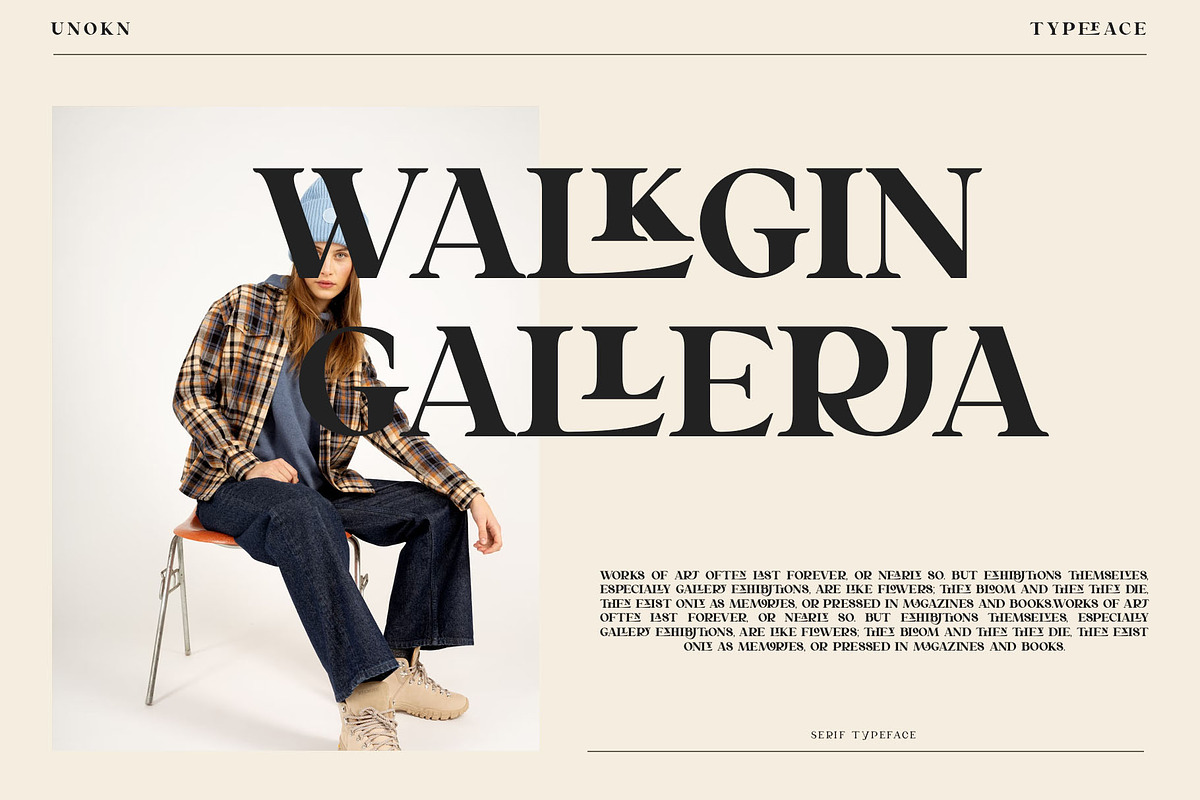 KAMIN UNIQUE LIGATURE SERIF TYPEFAC, a Serif Font by yaqublekker (Photo 7 of 8)