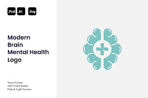 Modern Brain Mental Health Logo, a Branding & Logo Template by Luxury Logos