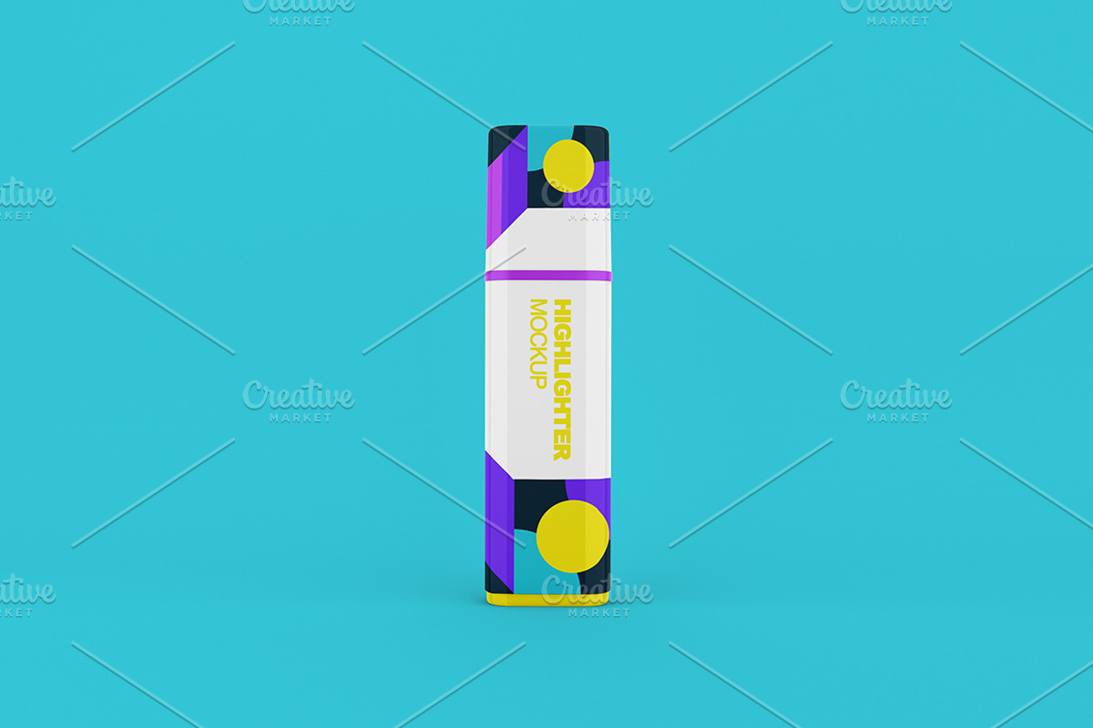 Highlighter Pen Mockup, a Pens & Pencil Mockup by Qaleb Studio (Photo 1 of 3)