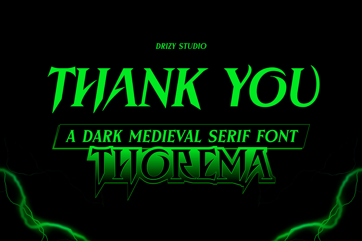 Thorema - Dark Medieval Serif Font, a Serif Font by Drizy (Photo 10 of 10)