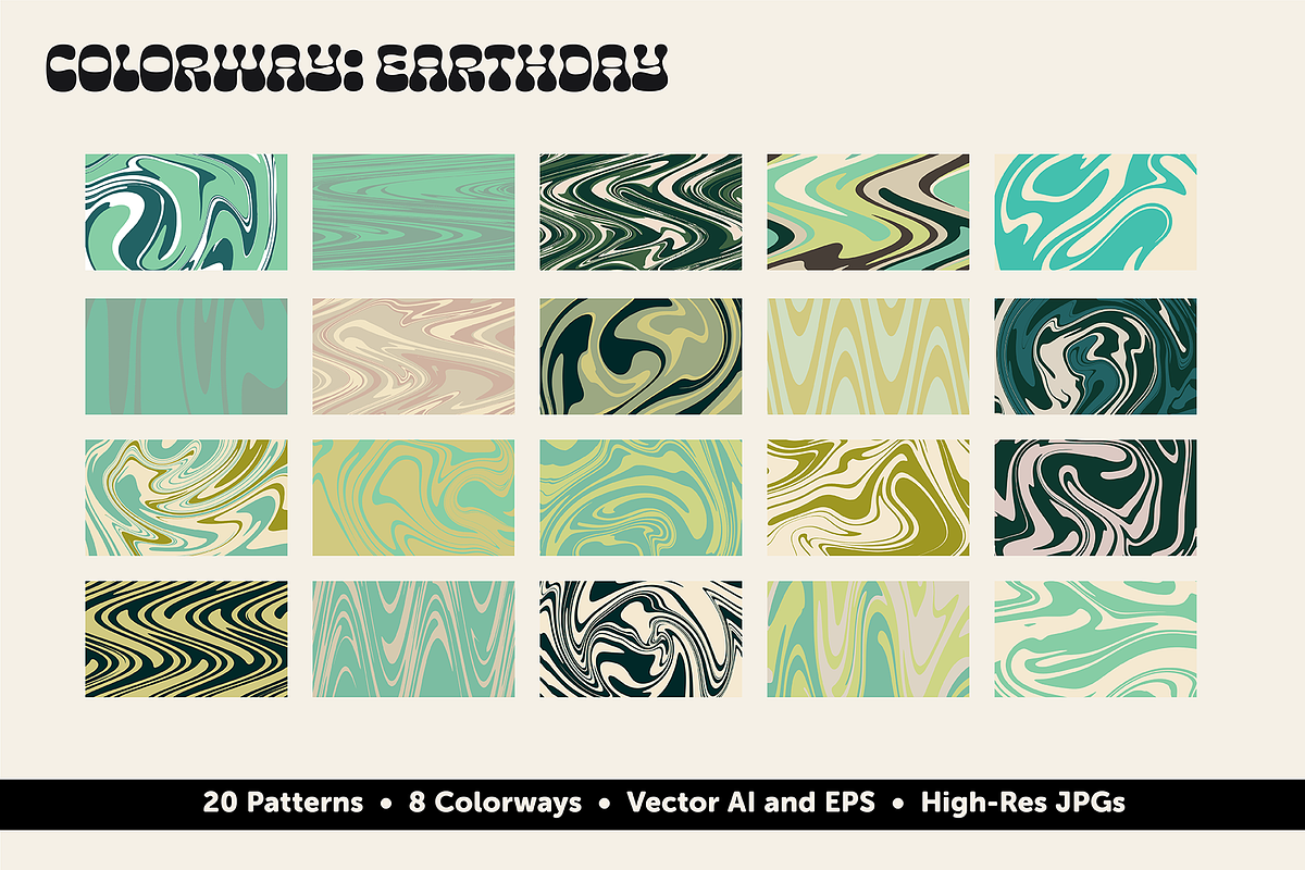 Swirls & Waves - Vector/JPG Patterns, a Pattern Graphic by Alexandra Tinsley (Photo 6 of 12)
