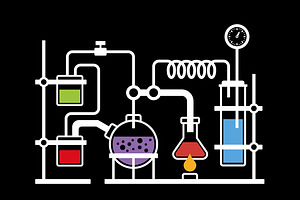 Chemistry Laboratory Infographic Set