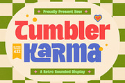 Tumbler Karma Retro Rounded Font, a Sans Serif Font by timelesstype.co (Thumbnail 1 of 15)