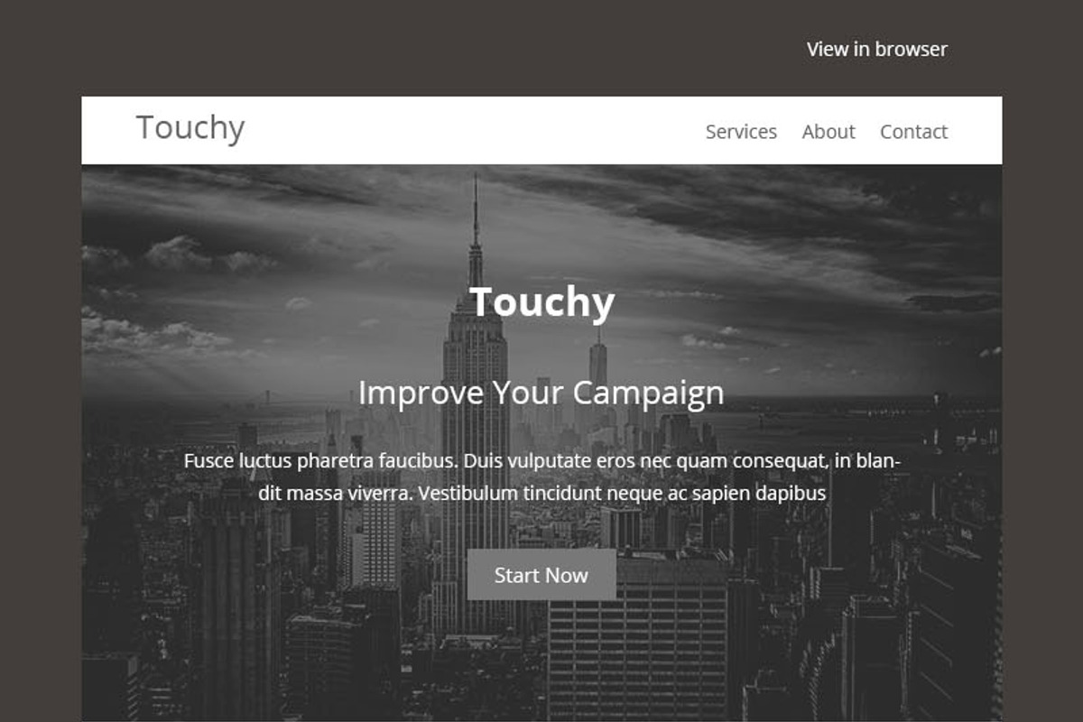 TOUCHY-PSD RESPONSIVE EMAIL TEMPLATE, an Email Template by Pennyblack Templates (Photo 2 of 3)