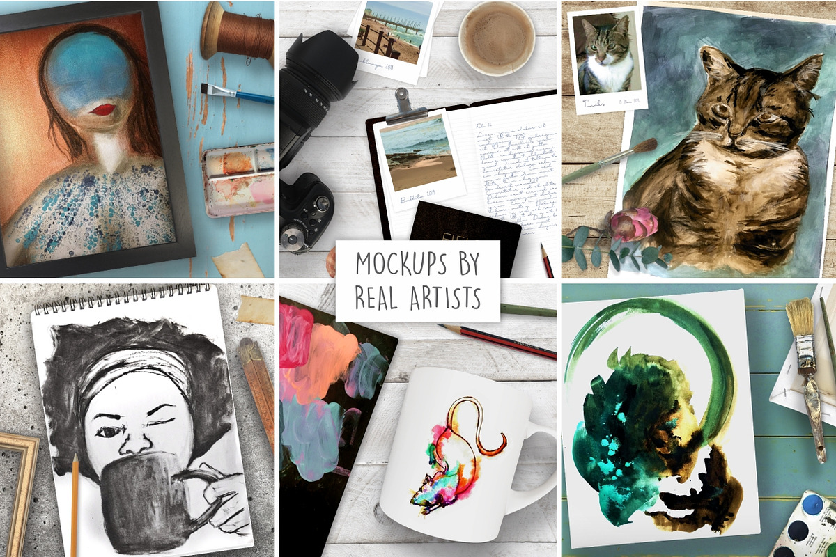 Flat lay Art Display Scene Creator, an Arts & Entertainment Photo by Mockup Scene (Photo 4 of 8)