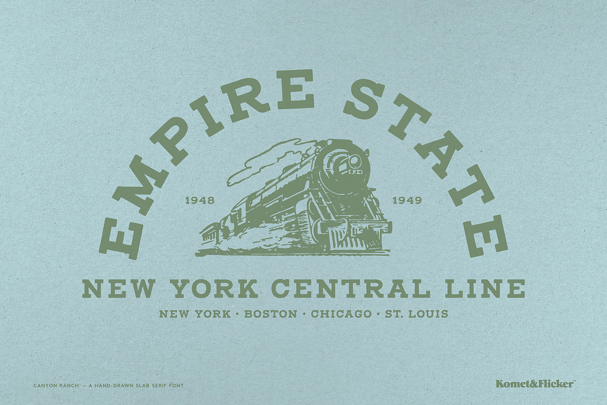 Canyon Ranch - A Hand-Drawn Font, a Slab Serif Font by Komet & Flicker (Photo 9 of 15)