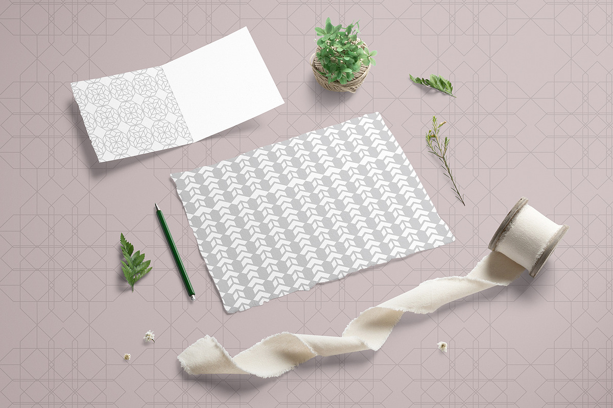 Monoline Geometric Patterns, a Pattern Graphic by Pixavics (Photo 4 of 9)