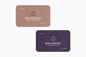 Rounded Card Mockup, a Mockup by UnicDesign