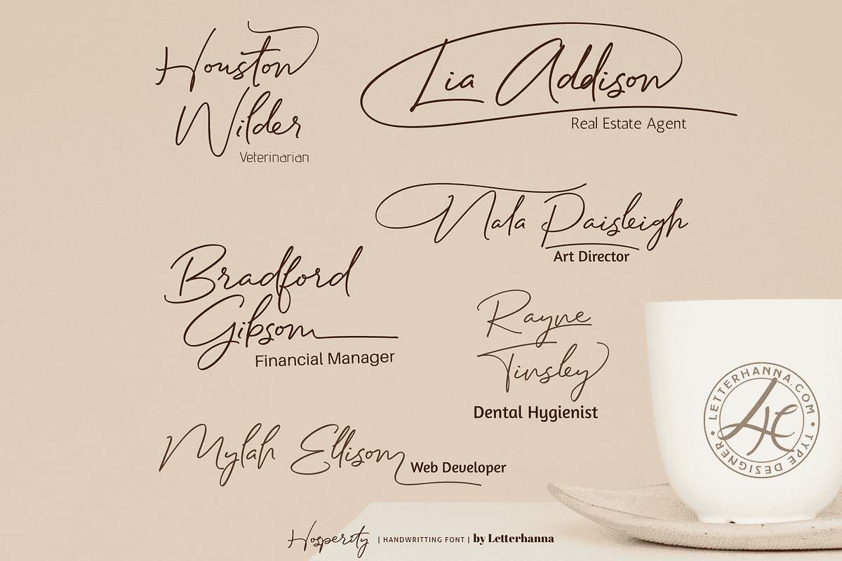 Hosperity Font, a Handwritten Font by Letterhanna Studio (Photo 2 of 13)