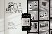 The Republic Canva IG Bundle, a Social Media Template by ALunadoki Design (Thumbnail 1 of 9)
