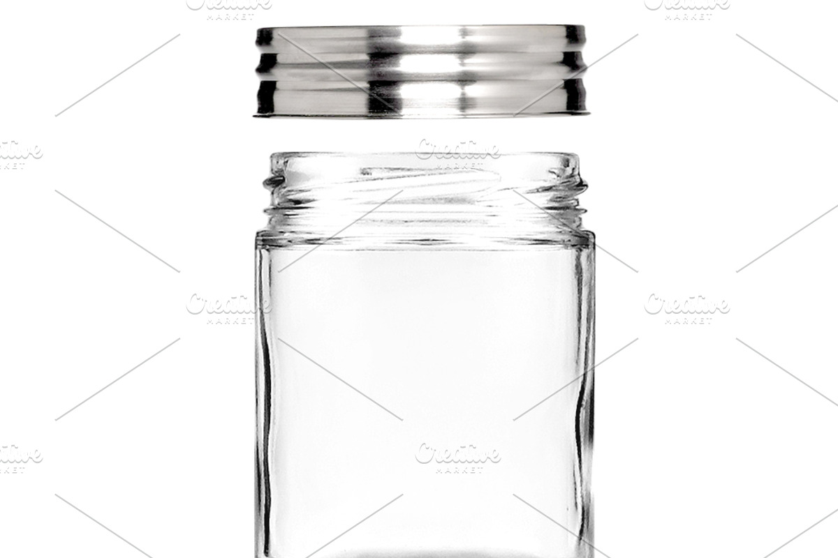 Clear Mason Jar with Metal Lid, a Packaging Mockup by Professional Assets (Photo 2 of 5)