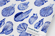 BLUE SEA SHELLS Seamless Pattern, a Pattern Graphic by AYAKA Studio Co. (Thumbnail 2 of 8)