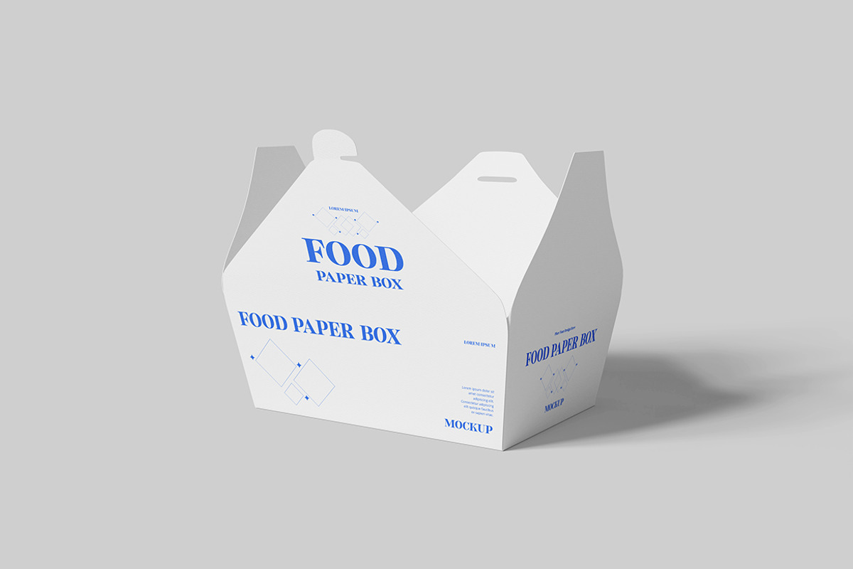 Editable Food Paper Box Mockup, an Advertising Mockup by bimockup (Photo 4 of 6)
