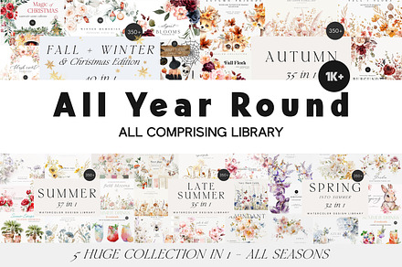 NEW! ALL YEAR ROUND BUNDLE, an Illustration by Isabelle Salem