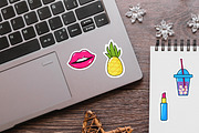 Retro pop art sticker bundle, an Object Illustration by JulyGart (Thumbnail 5 of 6)