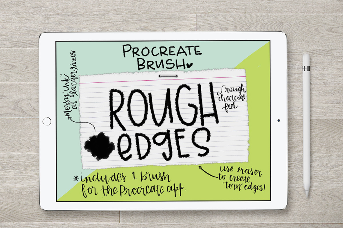 Rough Edges Brush for Procreate, a Brush Add-On by Groovy Fonts by Mindy
