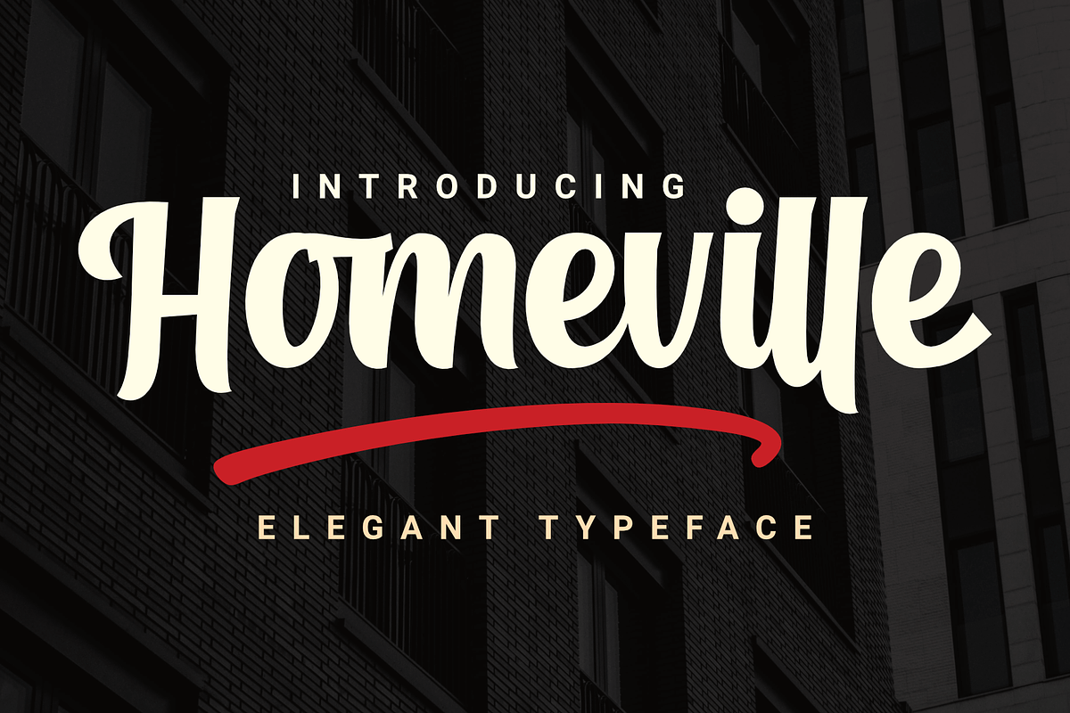 Homeville – Elegant Typeface, a Font by Dumadistyle (Photo 1 of 10)