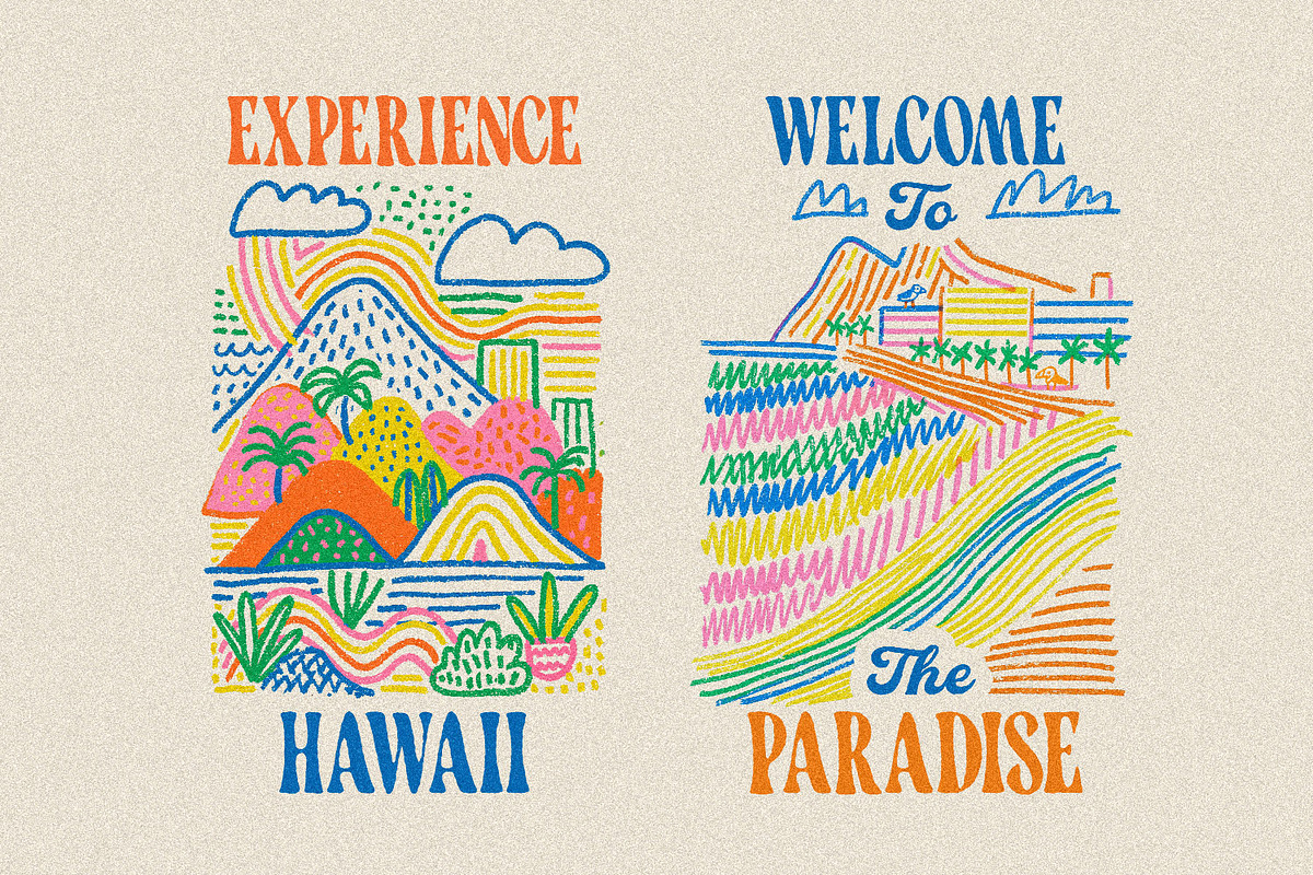 Hello Hawaii Retro Surf Font Trio, a Handwritten Font by AndrewPixelType (Photo 11 of 18)