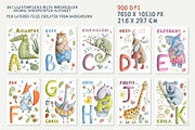 Watercolor Alphabet poster, cards, an Education Illustration by My watercolor shop (Thumbnail 2 of 13)