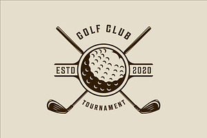 golf club logo vintage vector, a Design Template by zyxroun shop