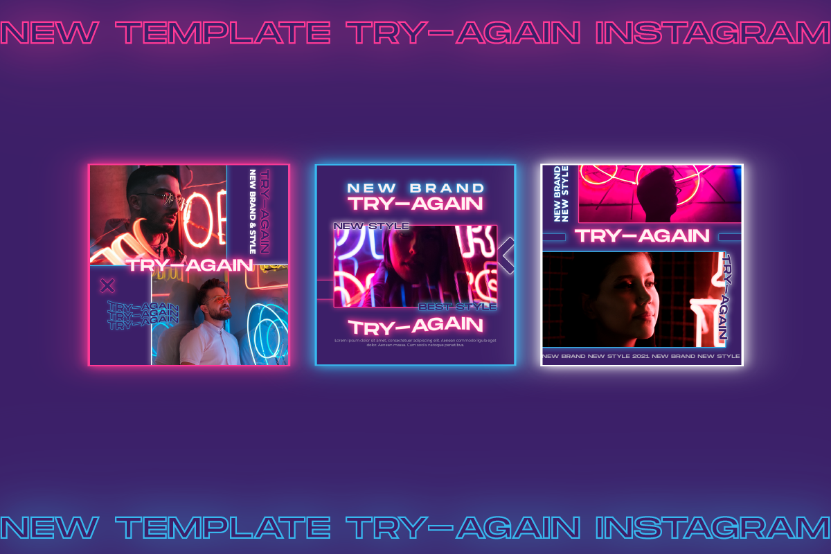 Try-Again Instagram Template, a Social Media Template by Inkofert (Photo 3 of 11)