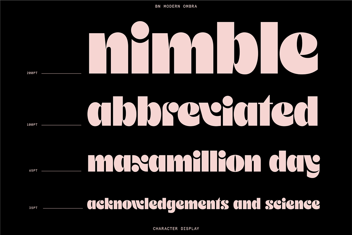Modern Ombra - Quirky Display Font, a Sans Serif Font by Bnick (Photo 10 of 11)