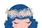 set with cartoon girls - cute girls, a Person Illustration by StudioLondon (Thumbnail 5 of 9)