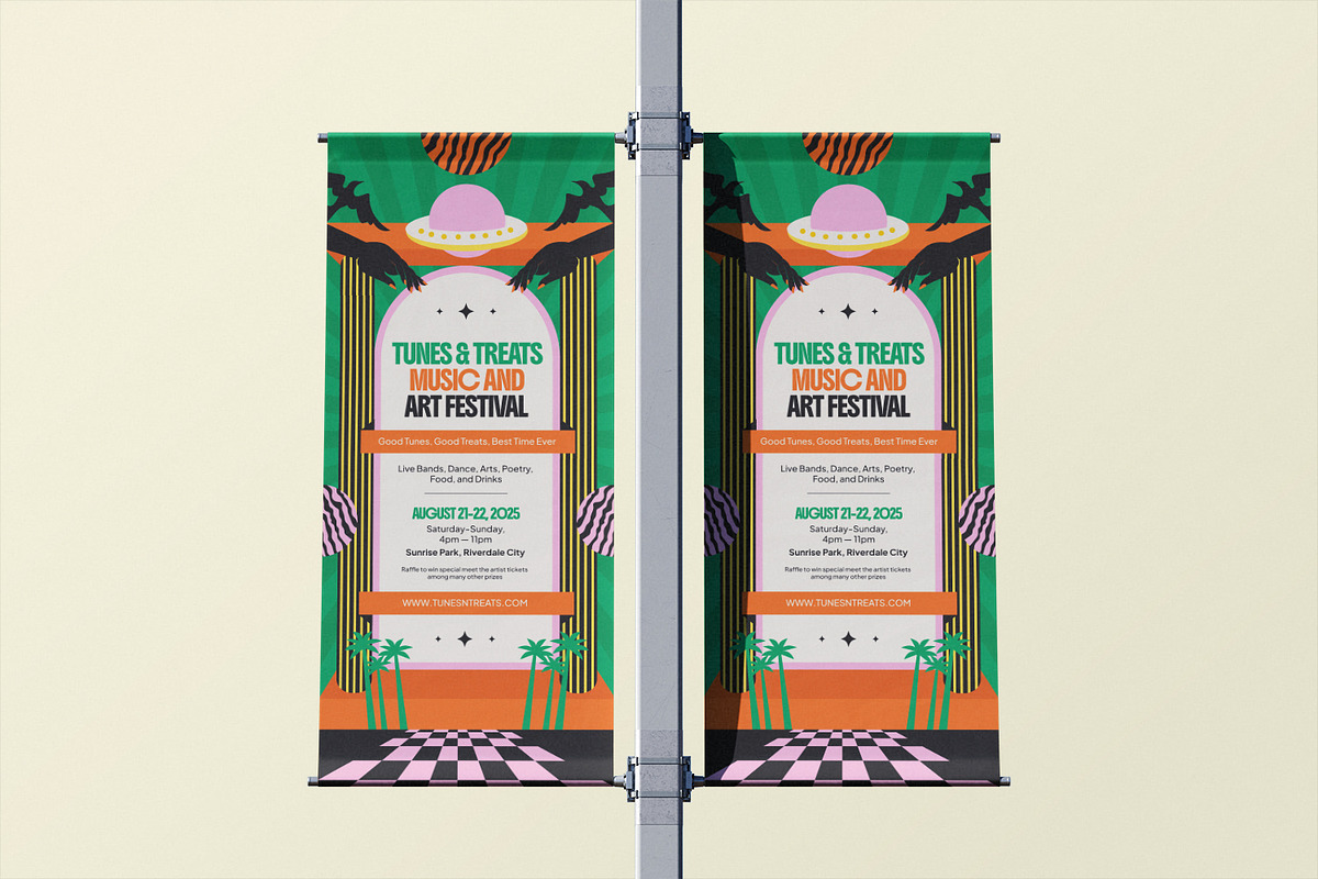 Tunes & Treats - Flag Banner, a Print Template by StreaksideStd (Photo 2 of 3)