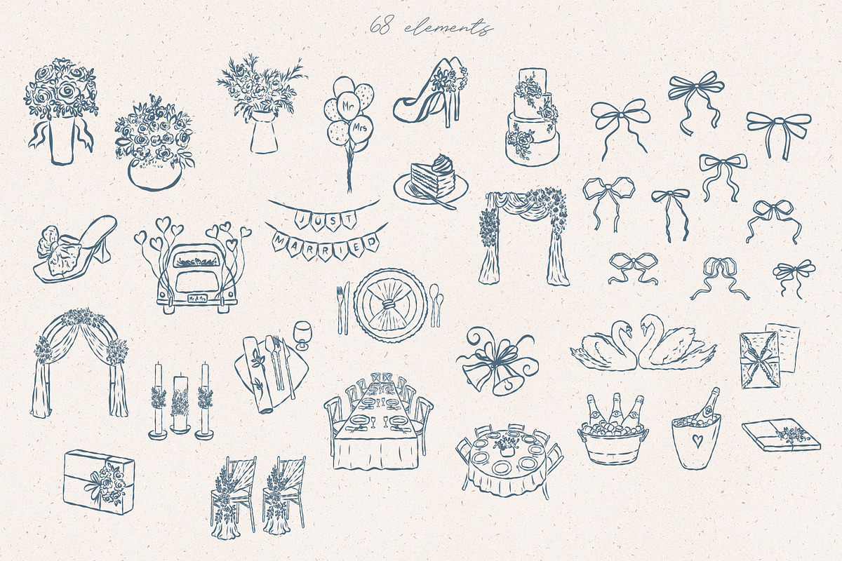 Wedding, Beach, Sea Life Food Doodle, an Object Illustration by Designwork (Photo 6 of 13)