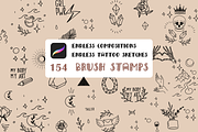 Tattoo stamp  old school   Procreate, a Brush Add-On by Graphics Resources (Thumbnail 3 of 4)