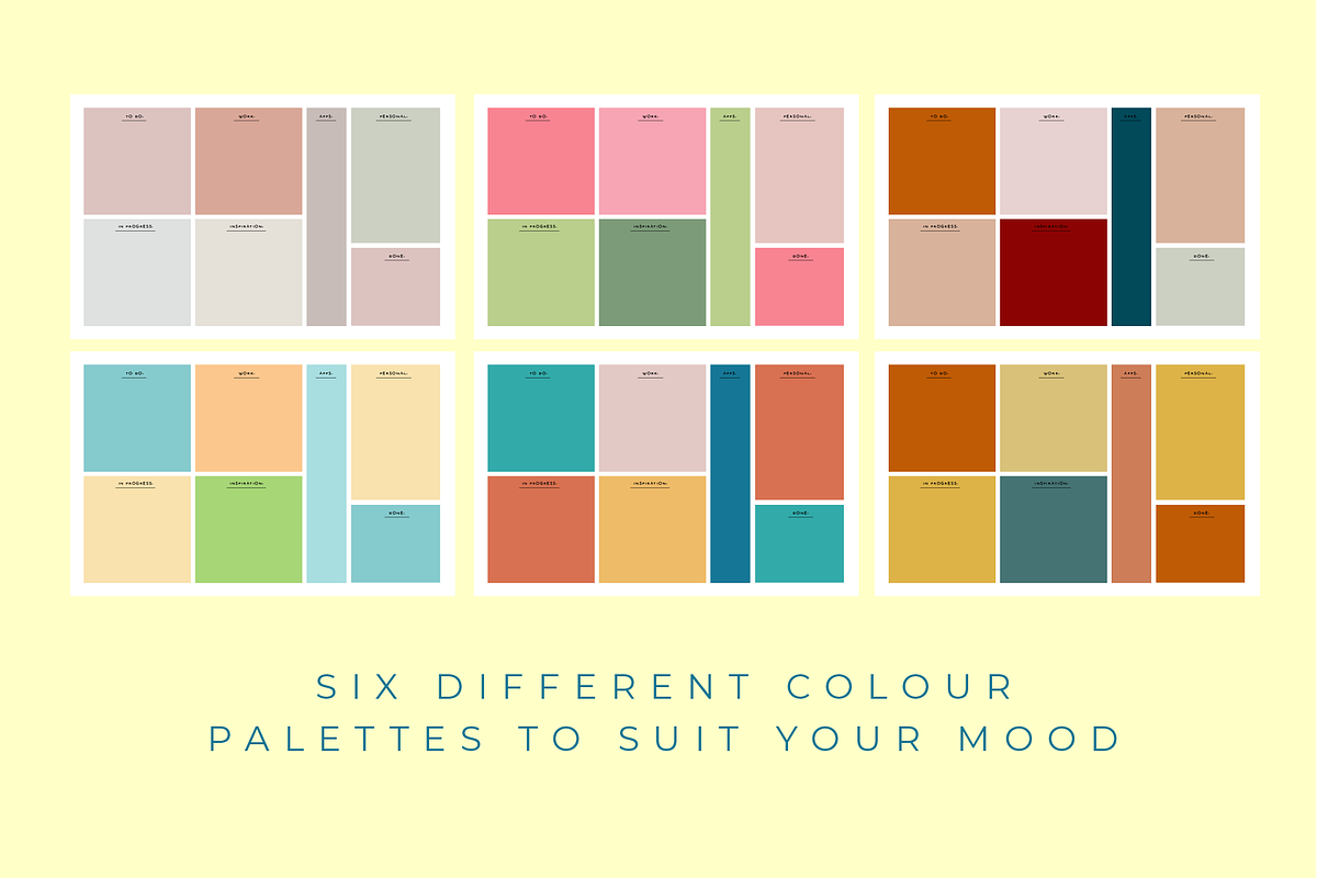 Get-Organized Desktop Planners, a Stationery Template by Verte Studio (Photo 3 of 3)