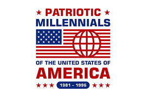 Patriotic American Flag Label Design, a Design Template by Buqancreative