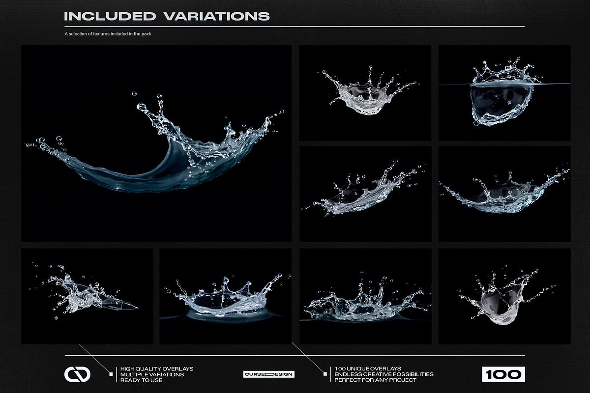 Water Splash Overlays, a Texture Graphic by Cursedesign (Photo 4 of 5)