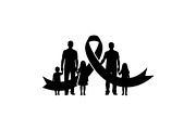 Cancer Awareness Ribbon Silhouette, a Healthcare Illustration by Designer_Momina (Thumbnail 2 of 16)