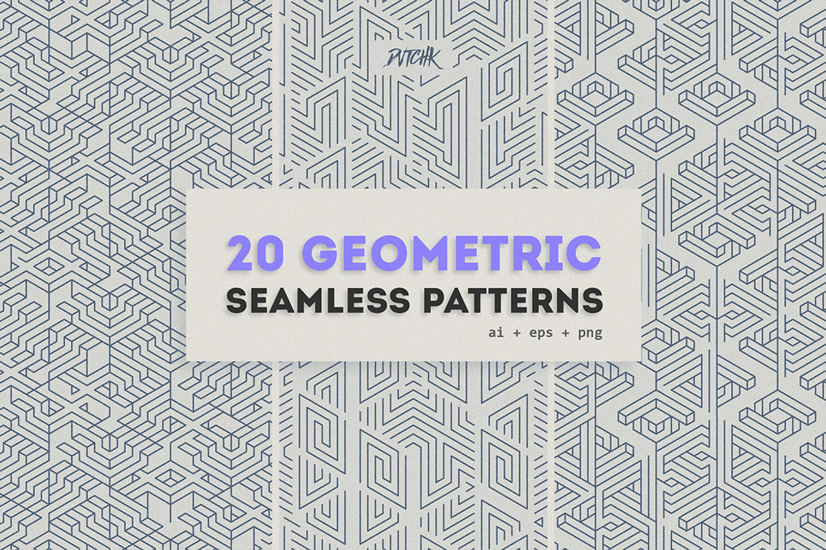Geometric Seamless Patterns, a Pattern Graphic by dvtchk (Photo 5 of 6)