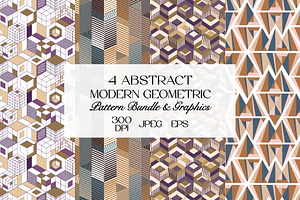 Modern Geometric Pattern Bundle, a Pattern Graphic by StudioGlouna