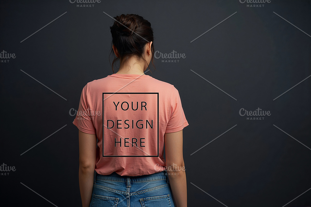 T-Shirt Mockup - Peach Edition, a Shirt Mockup by ForhadGFX (Photo 11 of 12)