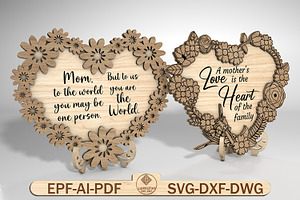 Mother‘s Day Flowers Standing Svg