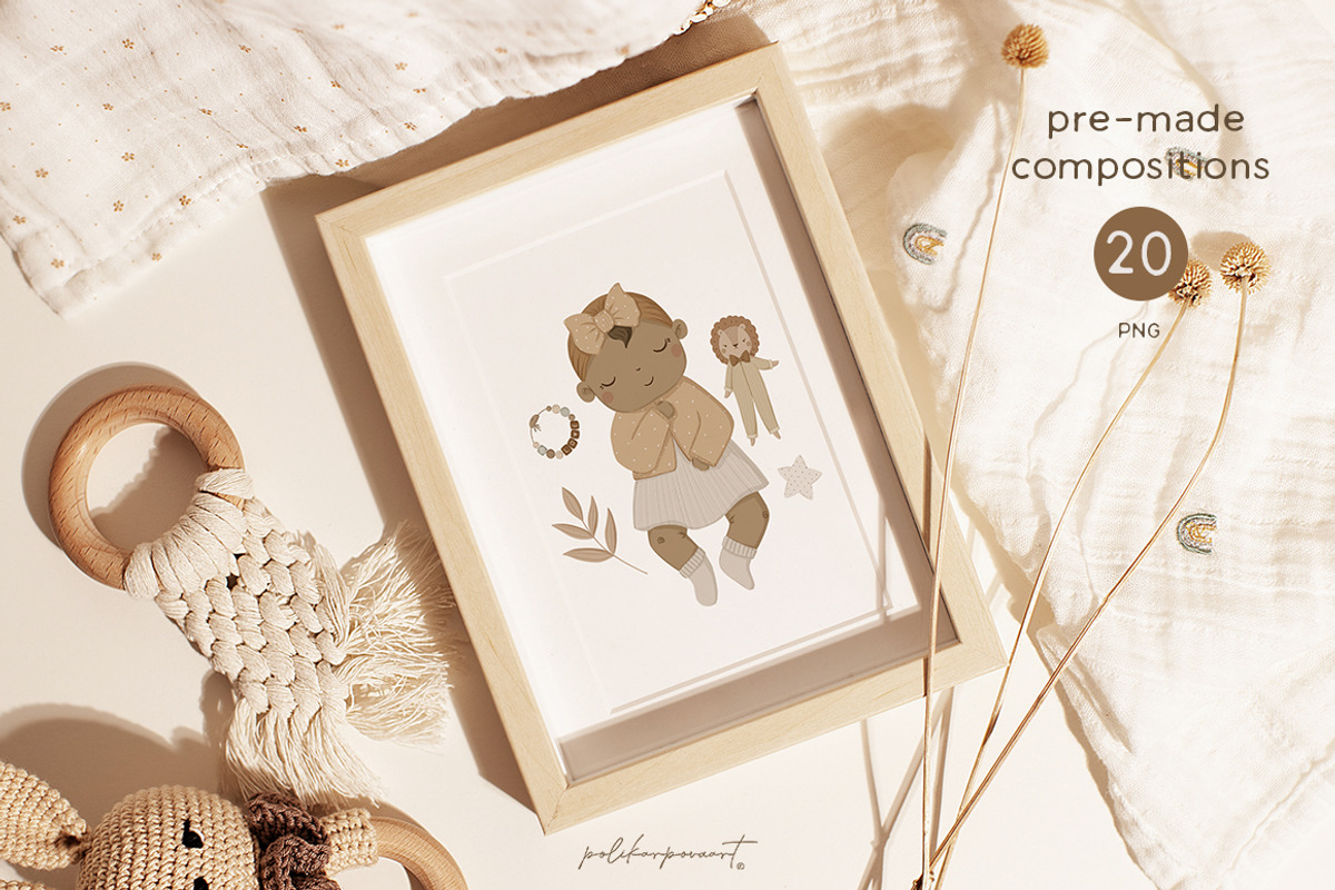 NEWBORN baby illustration & patterns, an Animal Illustration by polikarpovaart (Photo 2 of 13)