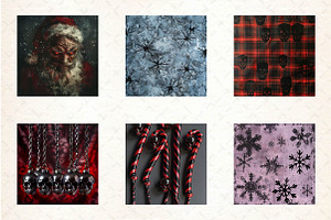 Gothic Christmas Digital Paper Clipa