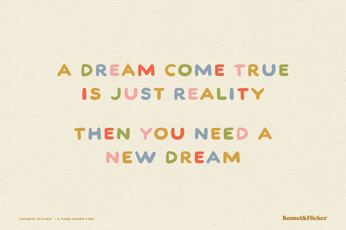 Japanese Kitchen, a Handwritten Font by Komet & Flicker (Photo 11 of 13)