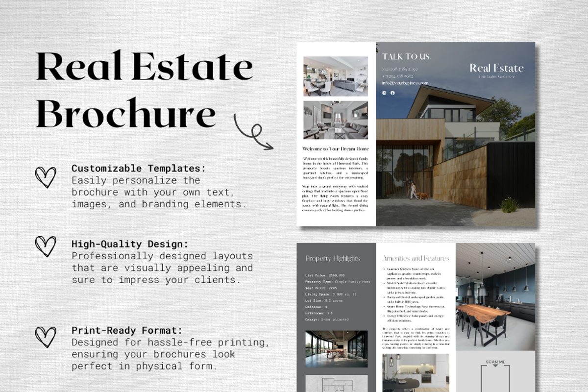 Real Estate Trifold Brochure | Canva, a Brochure Template by The Social Stuff (Photo 2 of 8)