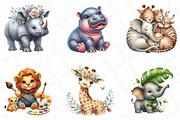 Safari Animals Watercolor Clipart, an Illustration by DreamPrint404 (Thumbnail 4 of 5)